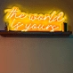 The World is Yours Neon Sign: Illuminate Your Space with Confidence and Ambition