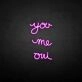 'You me oui' neon sign