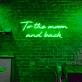To The Moon And Back: Illuminate Your Love Journey with Neon Art Sign