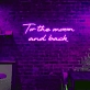 To The Moon And Back: Illuminate Your Love Journey with Neon Art Sign