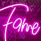 Fame Neon Sign Illuminated: Shine Bright Like a Star