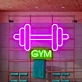 Customize Dumbbell GYM: Illuminate Your Space with Neon Fitness