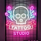 Customize Tattoo Studio Skull: Add a Touch of Neon Edginess to Your Space