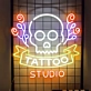 Customize Tattoo Studio Skull: Add a Touch of Neon Edginess to Your Space