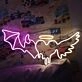 'Wings with heart' neon sign