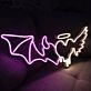 'Wings with heart' neon sign