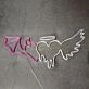 'Wings with heart' neon sign
