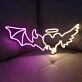 'Wings with heart' neon sign