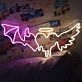 'Wings with heart' neon sign