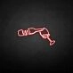 'Wine and bottle' neon sign