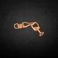 'Wine and bottle' neon sign