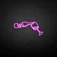 'Wine and bottle' neon sign
