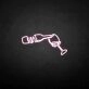 'Wine and bottle' neon sign