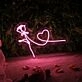 'Rose and heart' neon sign