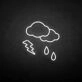 Rain and lightning' neon sign