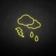 Rain and lightning' neon sign