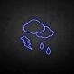 Rain and lightning' neon sign