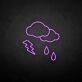Rain and lightning' neon sign