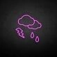 Rain and lightning' neon sign