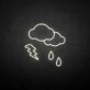 Rain and lightning' neon sign