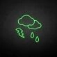 Rain and lightning' neon sign