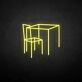Table and chairs' neon sign