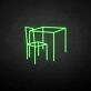 Table and chairs' neon sign