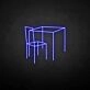 Table and chairs' neon sign