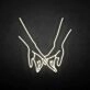 'Hands with love' neon sign