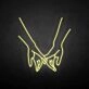 'Hands with love' neon sign