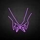 'Hands with love' neon sign