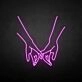 'Hands with love' neon sign
