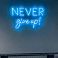 'Now or never' neon sign