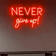 'Now or never' neon sign