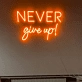 'Now or never' neon sign