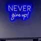 'Now or never' neon sign