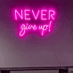 'Now or never' neon sign