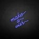 Make a wish' neon sign
