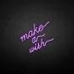 Make a wish' neon sign