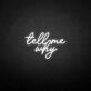Tell me why' neon sign