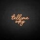 Tell me why' neon sign