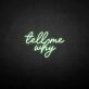 Tell me why' neon sign
