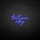 Tell me why' neon sign