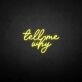 Tell me why' neon sign