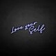 Love yourself' neon sign