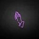 'Hand of Pray' neon sign
