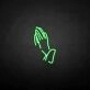 'Hand of Pray' neon sign
