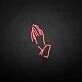 'Hand of Pray' neon sign
