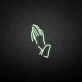 'Hand of Pray' neon sign