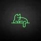 'Stick the cat' neon sign